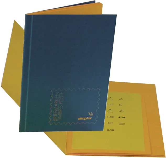 SIMPLEX Briefmarkenbuch 17,5&times;24cm 18470 gelb