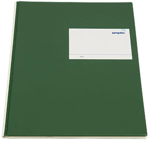 SIMPLEX Statistikbuch A4 19085 3 Kolonnen, gr&uuml;n 40 Blatt
