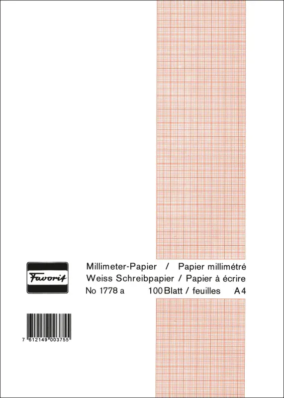 FAVORIT Block A4 1778 A weiss, 80g 100 Blatt