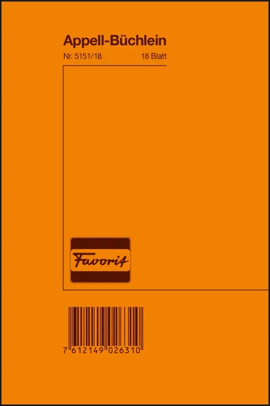 FAVORIT Apellbuch 12&times;18cm 5151/18 D 18 Blatt