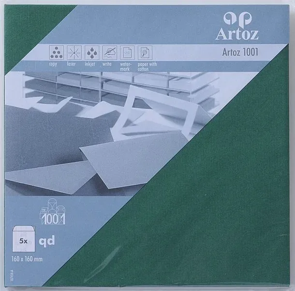 Artoz -  Couverts 1001 160x160mm 100g, racing green 5 Stück, One Size, Waldgrün