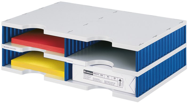 STYRO Styrodoc duo Grundheinheit 268-02021.38 grau/blau 4 F&auml;cher
