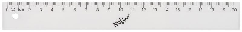 B&Uuml;ROLINE Massstab 20cm 303401 unzerbrechlich transparent
