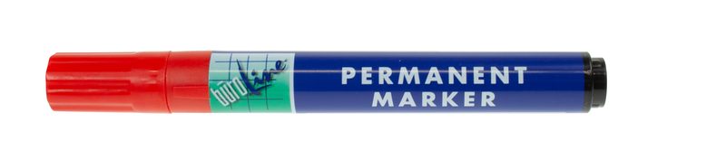 B&Uuml;ROLINE Permanent Marker 1-4mm 222255 rot