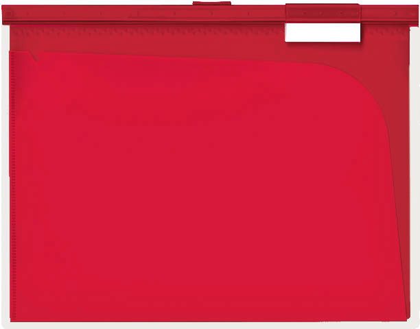 B&Uuml;ROLINE H&auml;ngemappe A4 664054 rot, 6 F&auml;cher 3 Stk.