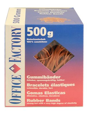 SMART OFFICE Gummib&auml;nder 80mmx3mm 605532 Naturkautschuk 500g