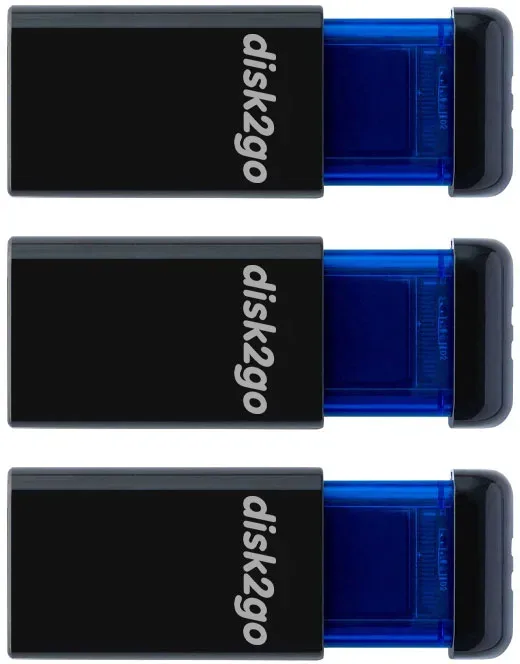 DISK2GO USB-Stick qlik edge 8GB 30006728 USB 2.0 triple pack