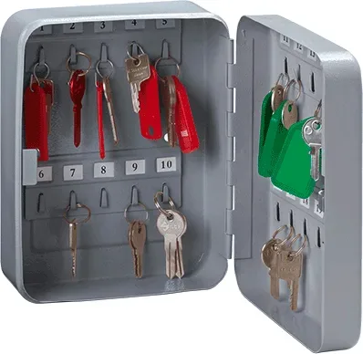 RIEFFEL Schl&uuml;sselkasten VT silber VT-SK 20 20&times;16&times;8cm 20 Haken