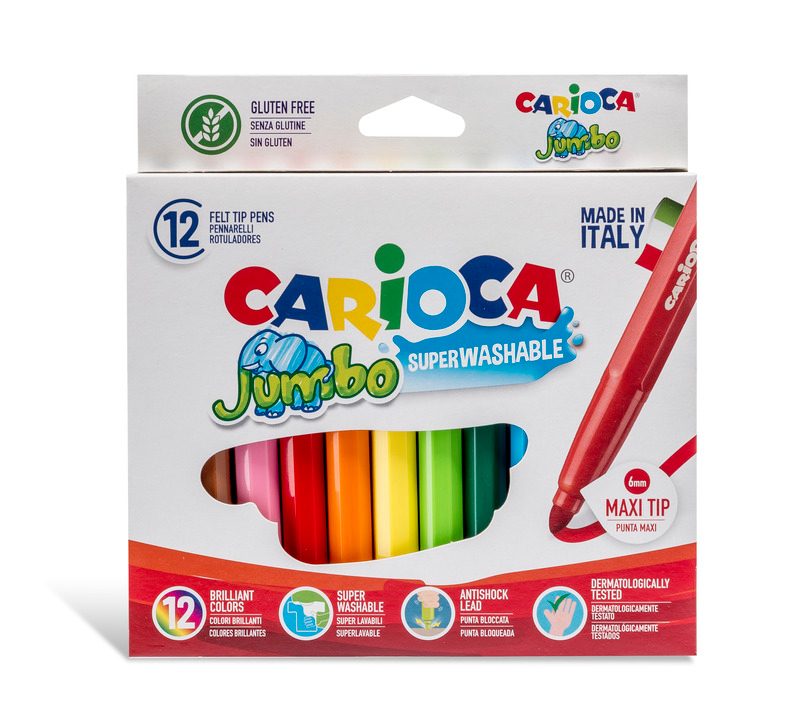 CARIOCA Fasermaler Jumbo Box 6mm 40569 12 St&uuml;ck