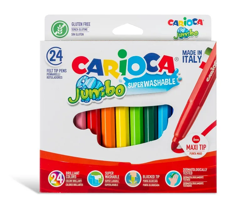CARIOCA Fasermaler Jumbo Box 6mm 40570 24 St&uuml;ck