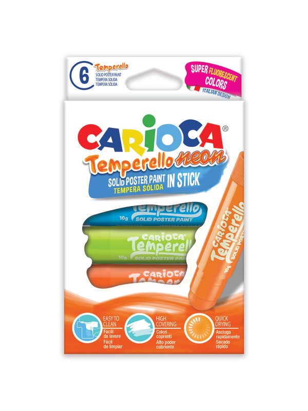 CARIOCA Posterfarbe Temperello Neon 42675 6 St&uuml;ck ass.