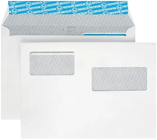 GOESSLER Couvert G-Line m/Fenster C5 2053 100g, weiss 500 St&uuml;ck