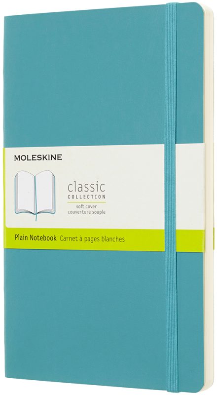 Moleskine Reef Blue Notebook Large Plain Soft