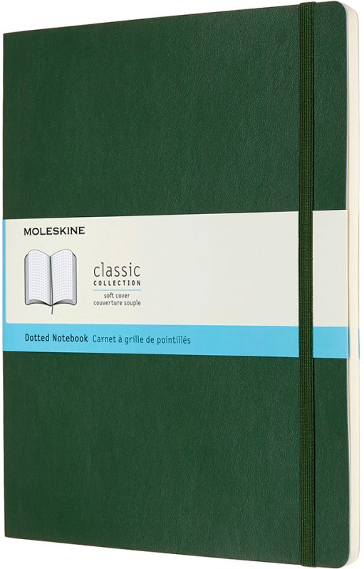 MOLESKINE Notizbuch XL SC 25x19cm 600080 gepunktet, myrtengr&uuml;n, 192 S.
