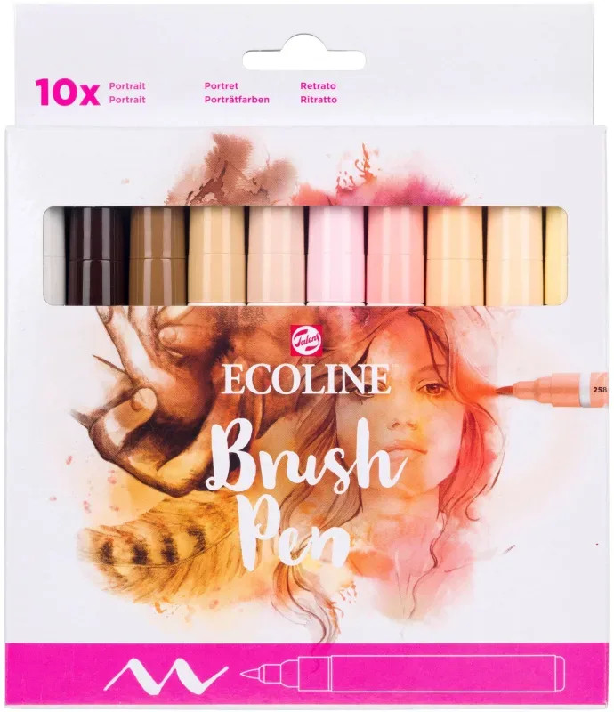 TALENS Ecoline Brush Pen Set 11509806 ass. Skin 10 St&uuml;ck