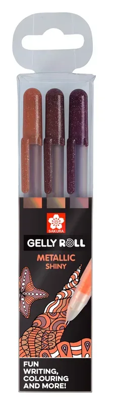 SAKURA Gelly Roll 0.5mm POXPGBMET3D Metallic Nature 3 St&uuml;ck