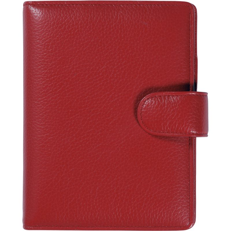 SUCCES Junior Ringbuch Cadiz 0842365.45 Rindleder rot mit Lasche 15mm