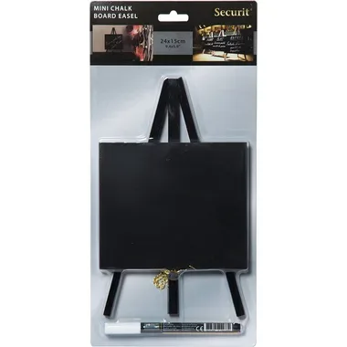 SECURIT Kreidetafel-Staffelei MINI MNI-BL-KR-1 schwarz 24.4x15x13.5cm