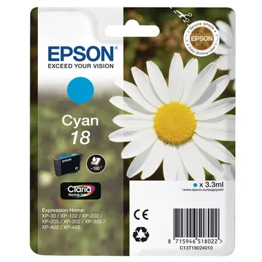 EPSON Tintenpatrone cyan T180240 XP 30/405 180 Seiten