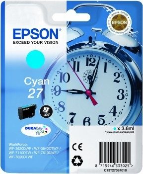 Epson Tinte T2702, 27 Original Cyan C13T27024012