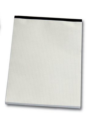 NEUTRAL Notizblock kariert A4 Notizblock weiss, 4mm, 80g 100 Blatt