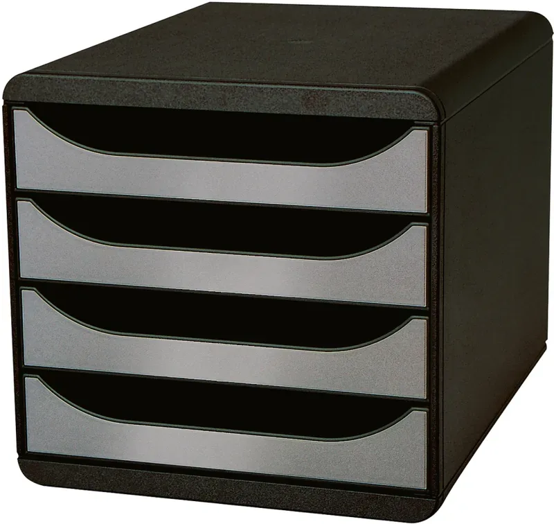 EXACOMPTA Schubladenbox schwarz 310438D 4 F&auml;cher