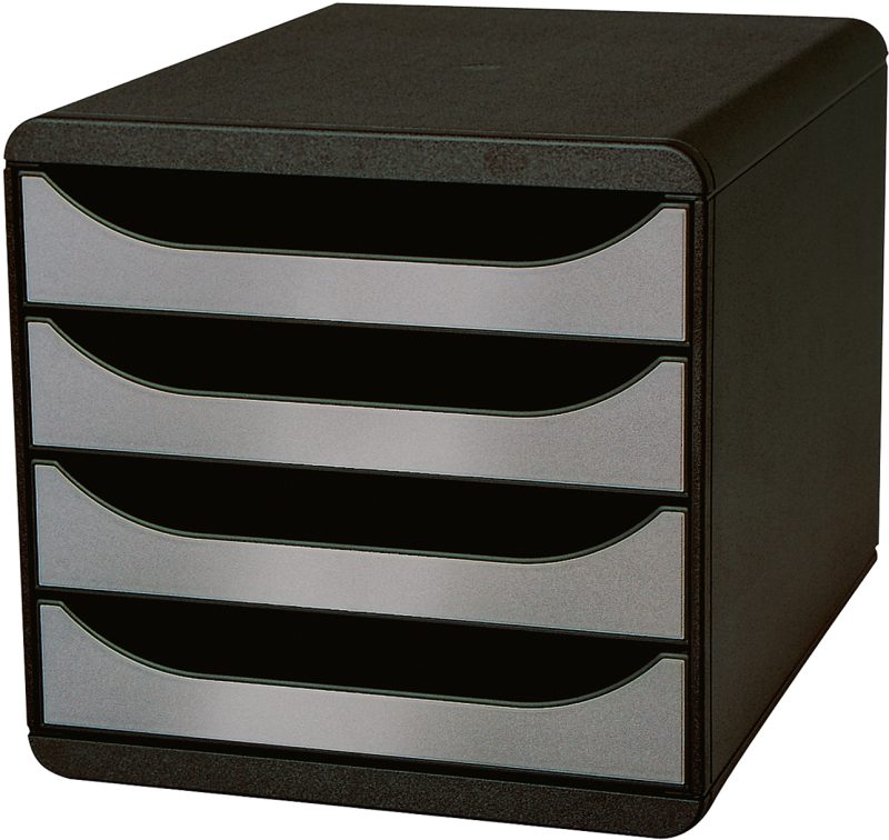EXACOMPTA Schubladenbox schwarz 310438D 4 F&auml;cher