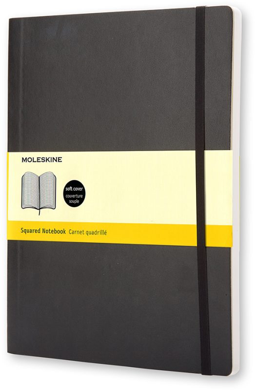 Moleskine soft, Extra Large Size, Squared Notebook