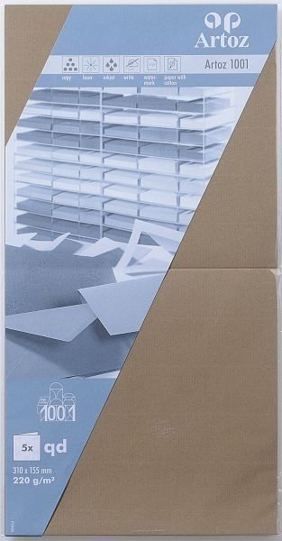ARTOZ Karten 1001 310x155mm 107452265 220g. olive 5 Blatt