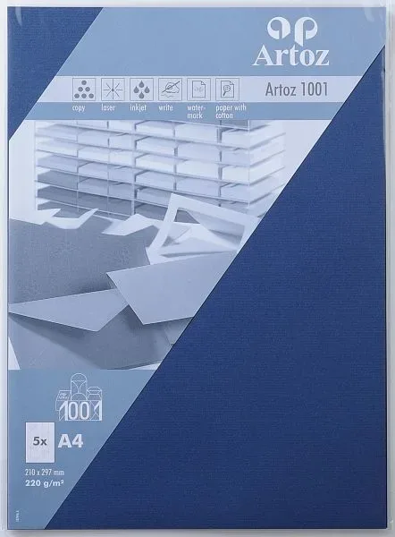 ARTOZ Karten 1001 A4 107696144 220g. classic blau 5 Blatt