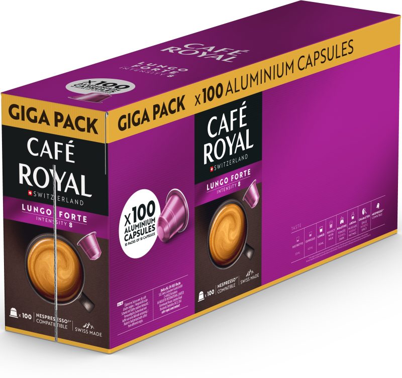 CAFE ROYAL Kaffeekapseln Promo 2002293 Lungo Forte 100 St&uuml;ck