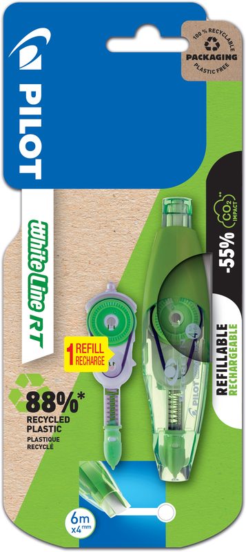 PILOT Korrekturroller WHITELINE 125.001.00BL02 4mmx4.2m, Begreen