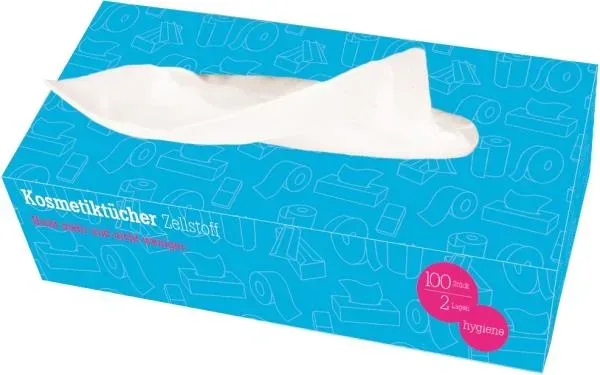 Kosmetikt&uuml;cher aus 100% Zellstoff 2-lagig