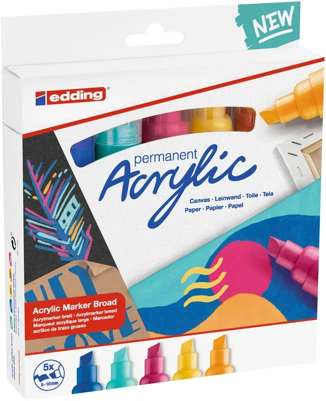 EDDING Acrylmarker 5000 5-10mm 5000-5S assortiert 5 St&uuml;ck