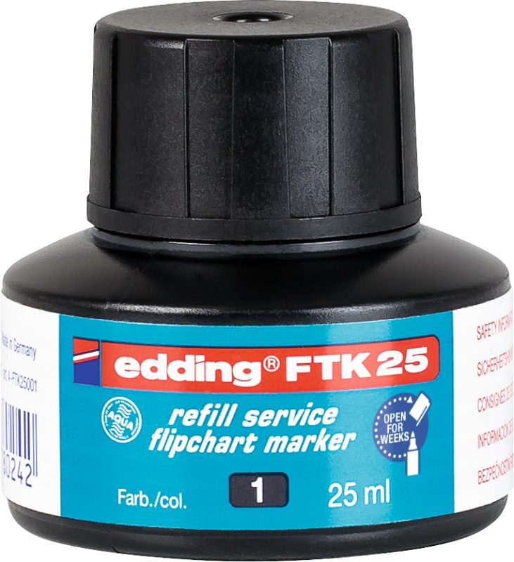 EDDING Nachf&uuml;lltusche FTK25 25ml FTK-25-001 schwarz