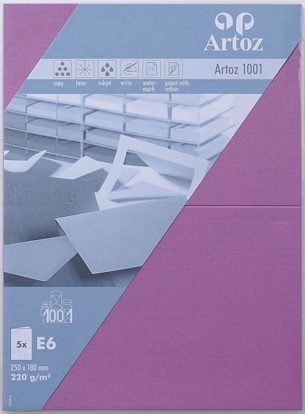 ARTOZ Karten 1001 E6 107372264 220g. holunder 5 Blatt