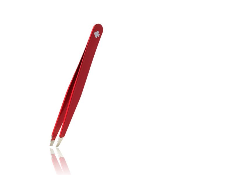 Rubis Pinzette Schweizerkreuz schr&auml;g,rot, Softtouch