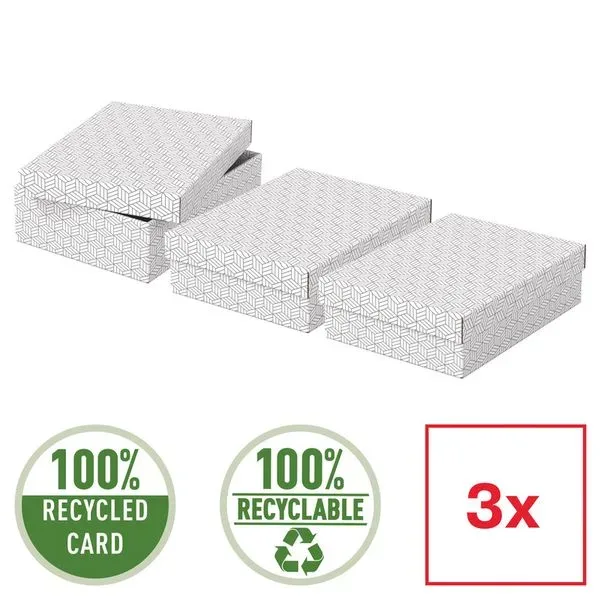 ESSELTE Aufbewahrungsboxen Home M 628284 365x265x100mm, weiss 3 Stk