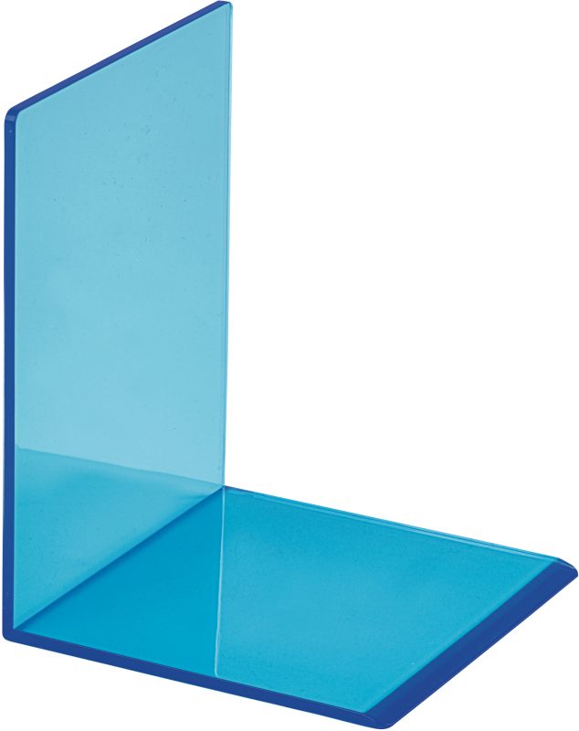 MAUL Buchst&uuml;tze 10x10x13cm 3513631 transparent blau 2 St&uuml;ck