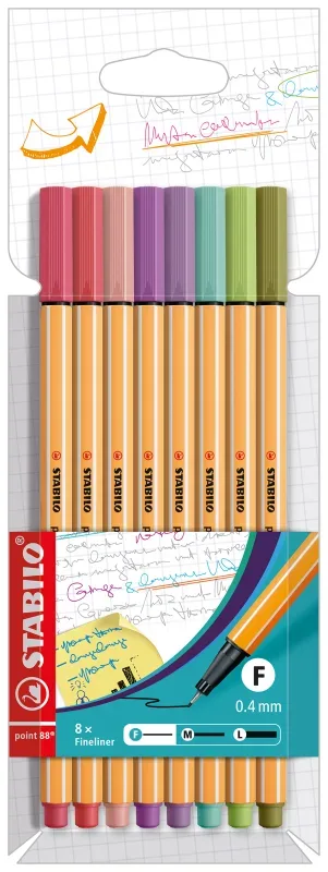 STABILO Fineliner Point 88 0.4mm 88/8-04 ass. 8 St&uuml;ck