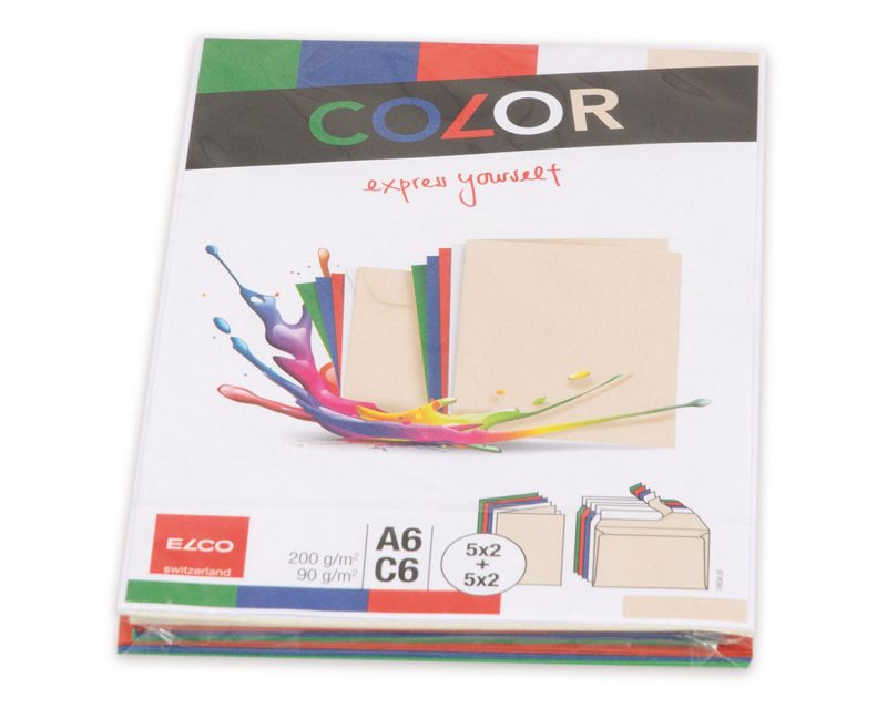 ELCO Couverts/Karten COLOR C6/A6 74834.00 ass. 2x10 St&uuml;ck