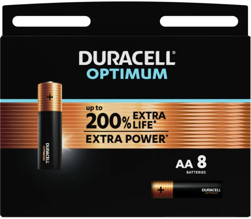 DURACELL Batterie Optimum 4-137684 AA, LR6, 1.5V 8 St&uuml;ck