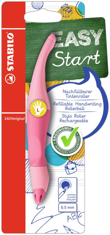 STABILO Tintenroller Easy Original B-58465-5 pastell pink, Linksh&auml;nder