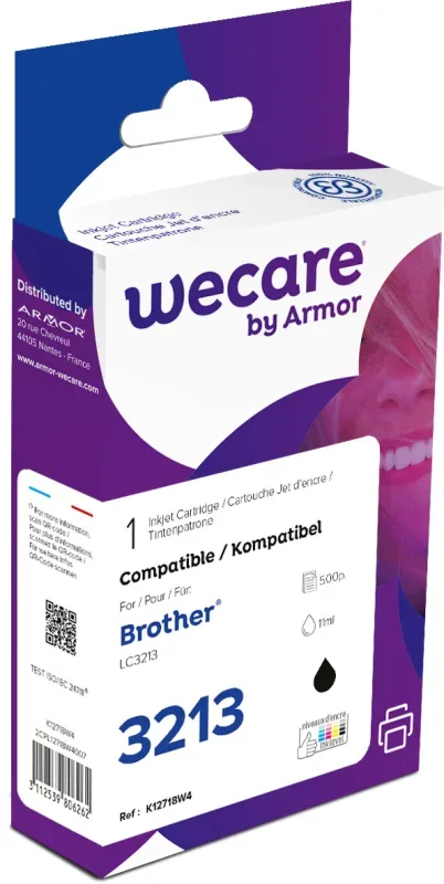 WECARE Tinte new built schwarz LC-3213BKWE zu Brother DCP-J774DW 11ml