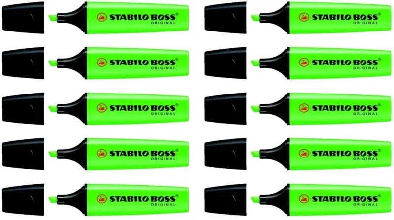 STABILO Boss Marker Original 2-5mm 70/33-10 gr&uuml;n 10 St&uuml;ck