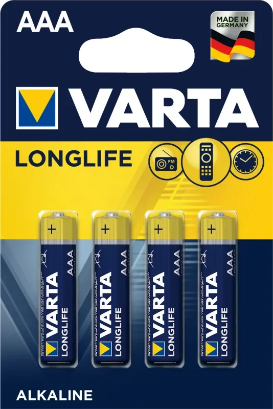VARTA Batterie 4103101414 Longlife, AAA/LR03, 4 St&uuml;ck