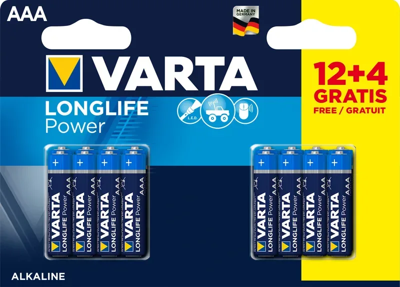 VARTA Batterie Longlife Power 4903121466 AAA/LR03, 16 St&uuml;ck