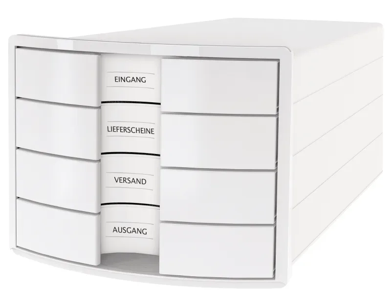 HAN Schubladenbox IMPULS A4/C4 1012-12 weiss, 4 geschl. Schubladen