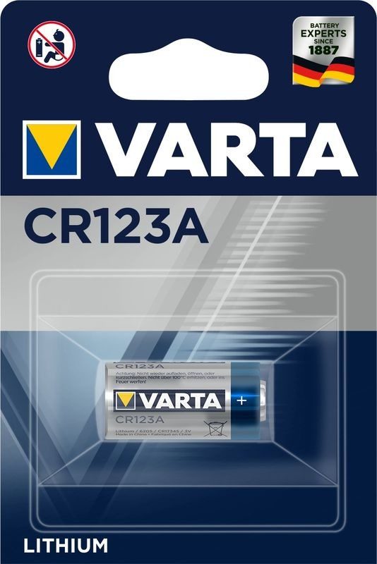 VARTA Batterie Lithium CR123A,3V 6205301401 1600 mAh 1 St&uuml;ck