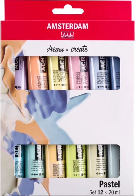 AMSTERDAM Standard Series Acryl Set 17820601 Pastel 12X20ml